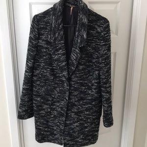 Free people black grey jacket coat